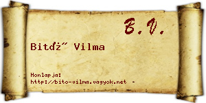 Bitó Vilma névjegykártya